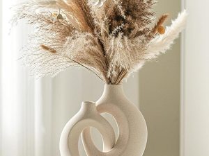 Snuggle Hollow Ceramic Vase Set of 2