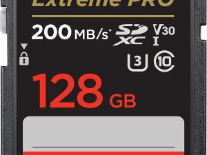 SanDisk 128GB Extreme PRO SDXC UHS-I Memory Card – C10, U3, V30, 4K UHD, SD Card – SDSDXXD-128G-GN4IN